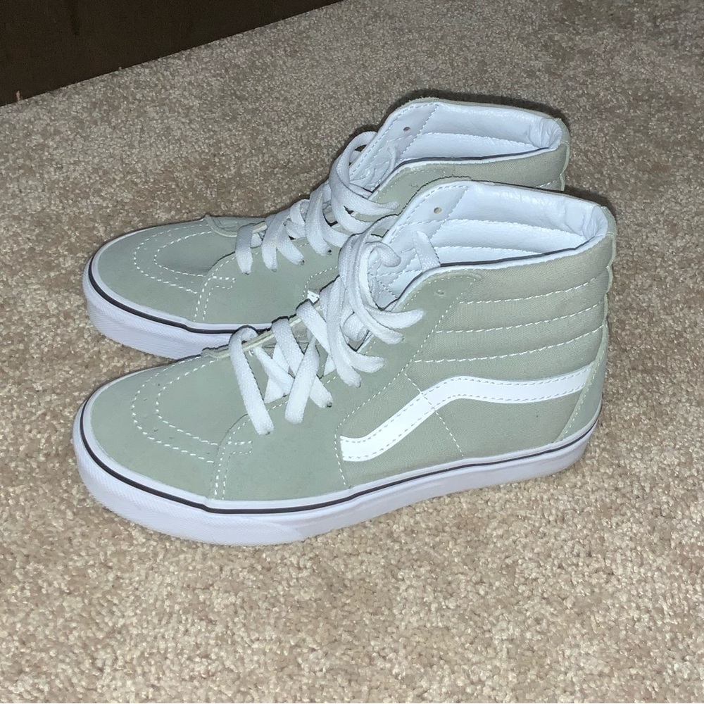 Light green hi-top vans